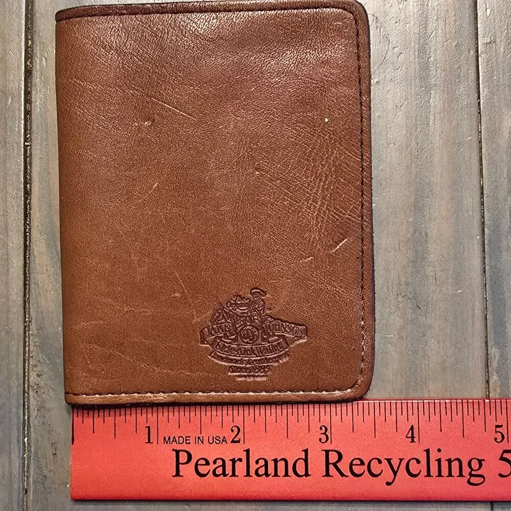 Vintage JAKE JOHNSON Handmade Brown Leather Bifold SIDEKICK Boot Wallet w Clip